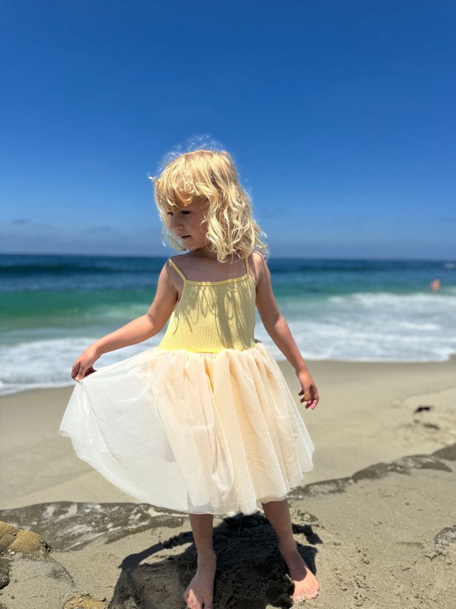 Kaia Tutu Dress in Lemon