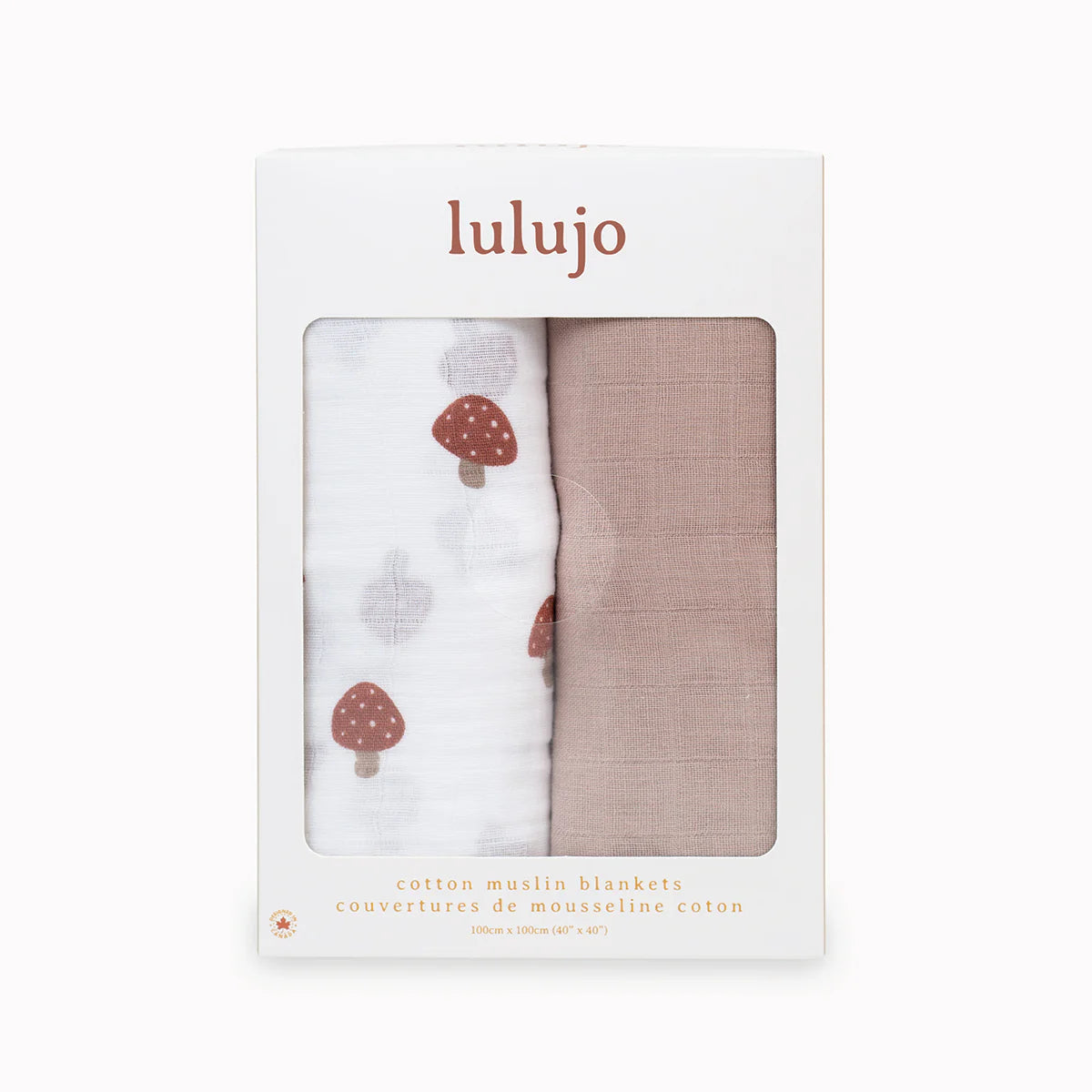 2 Pack Swaddles - Mushroom & Sand