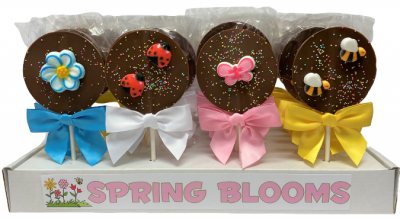Milk Chocolate Spring Blooms Suckers