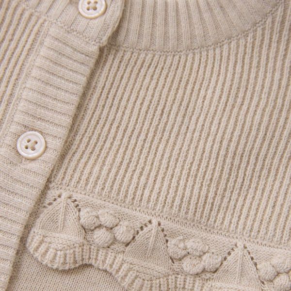 Cream Ruffle Cardigan