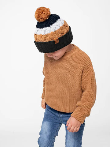 Nutmeg Chunky Pom Beanie