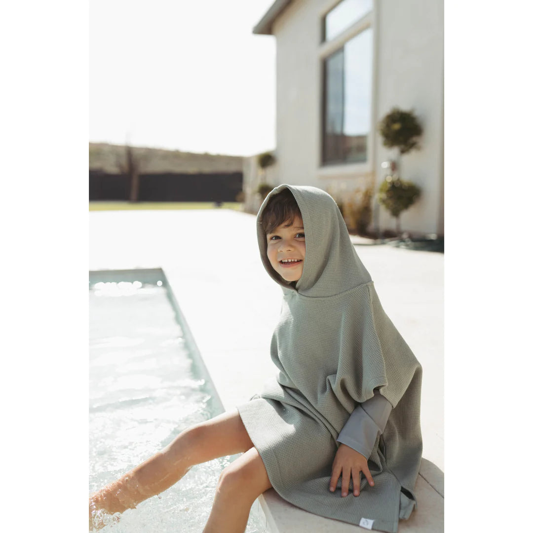 Sage Green Waffle Beach Poncho