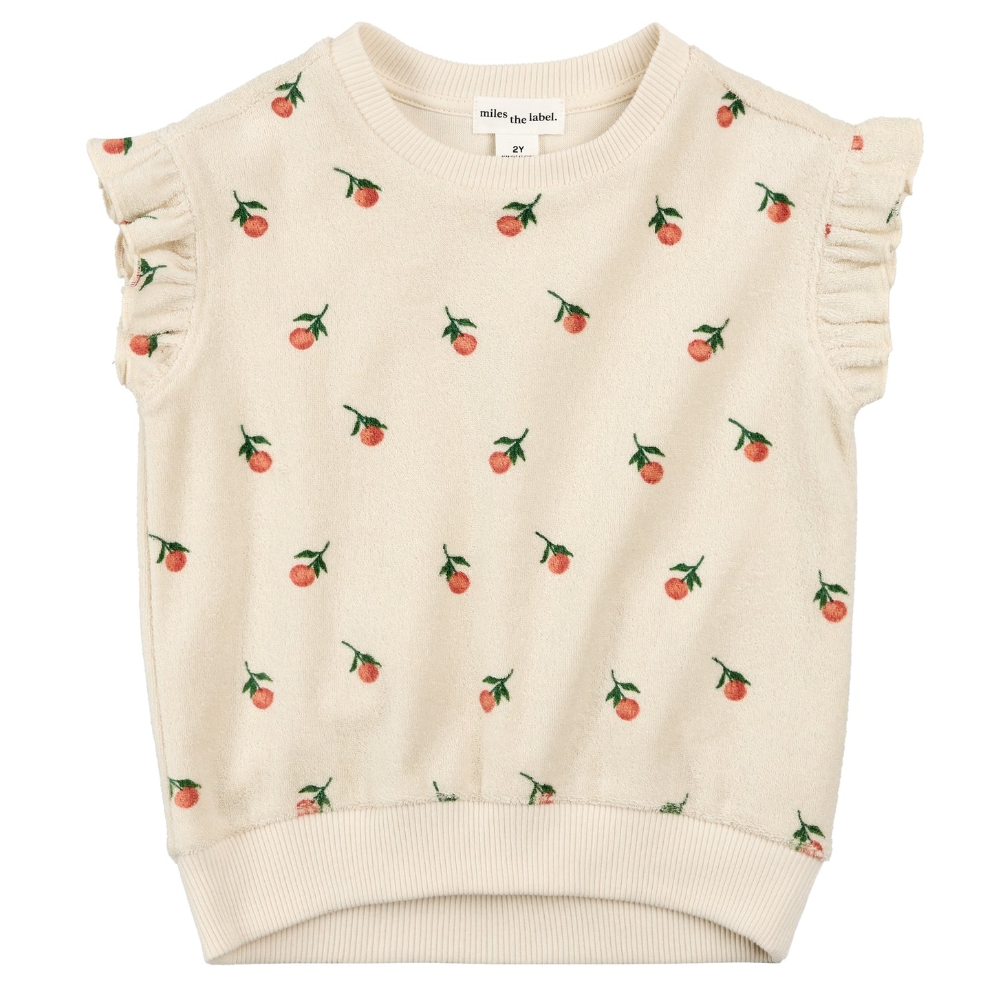 Kids Oranges Terry Flutter Top