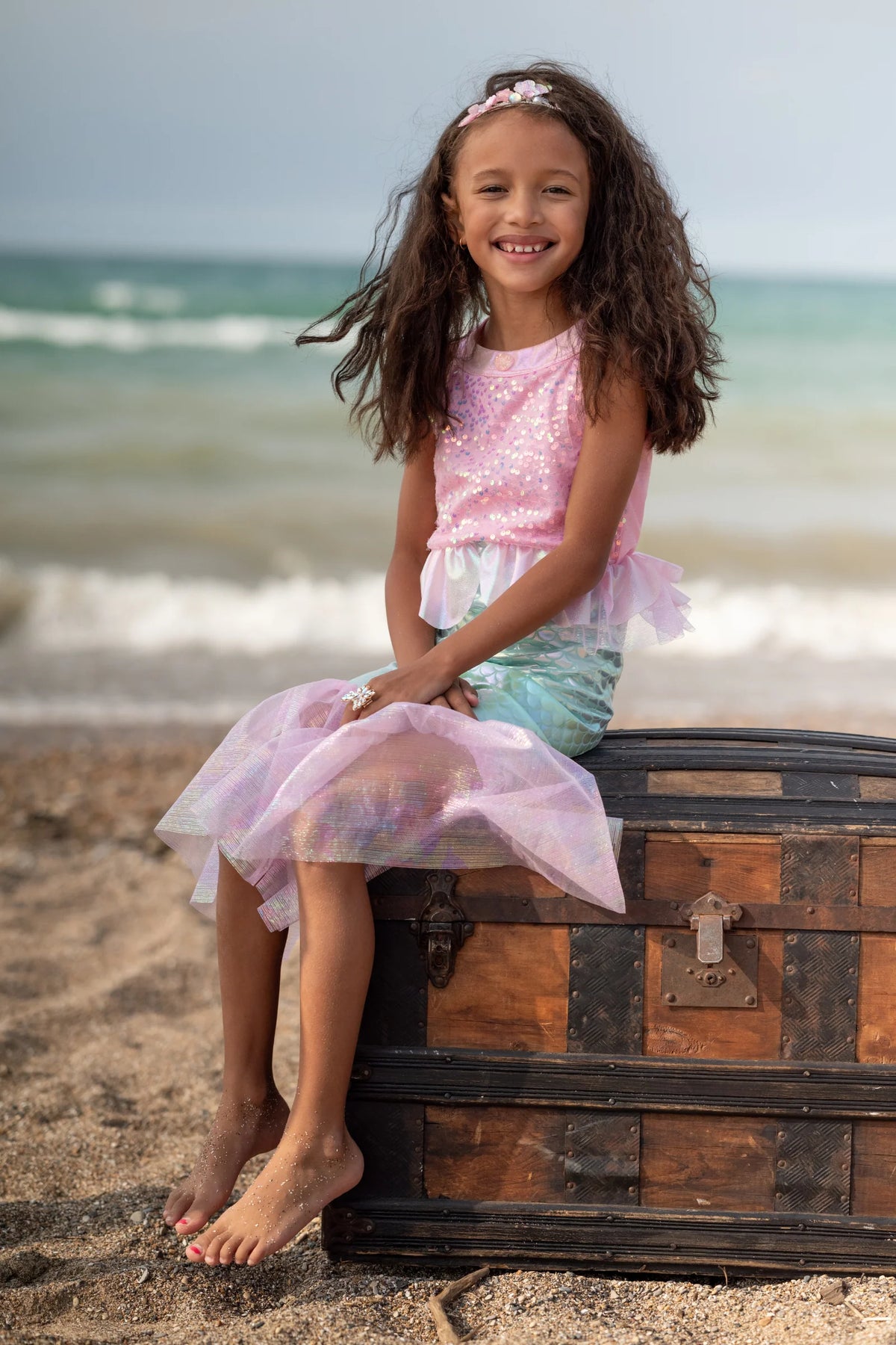 Misty Mermaid Dress Pink/Blue