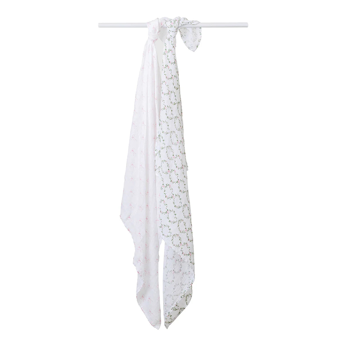 2 Pack Swaddles - Bows + Rose Trellis