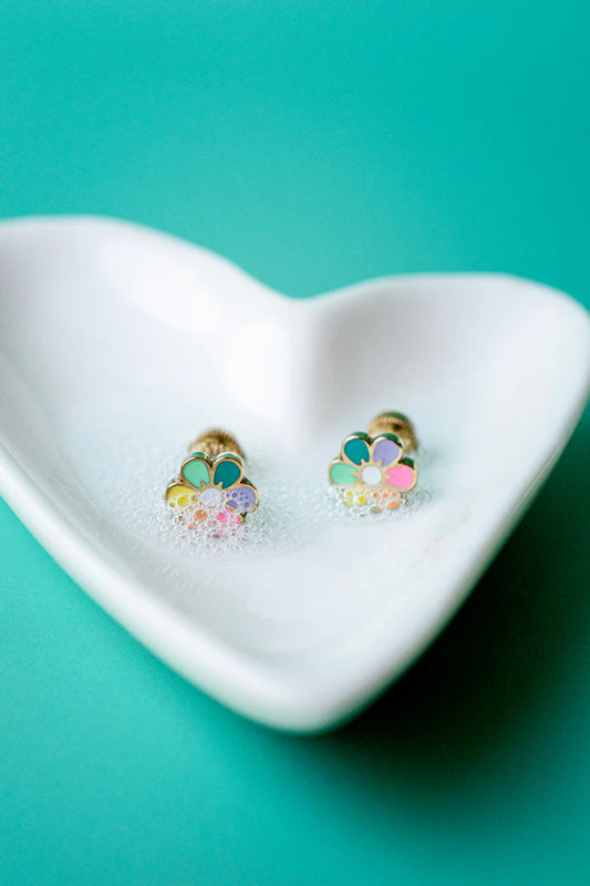 Rainbow Flower Studs
