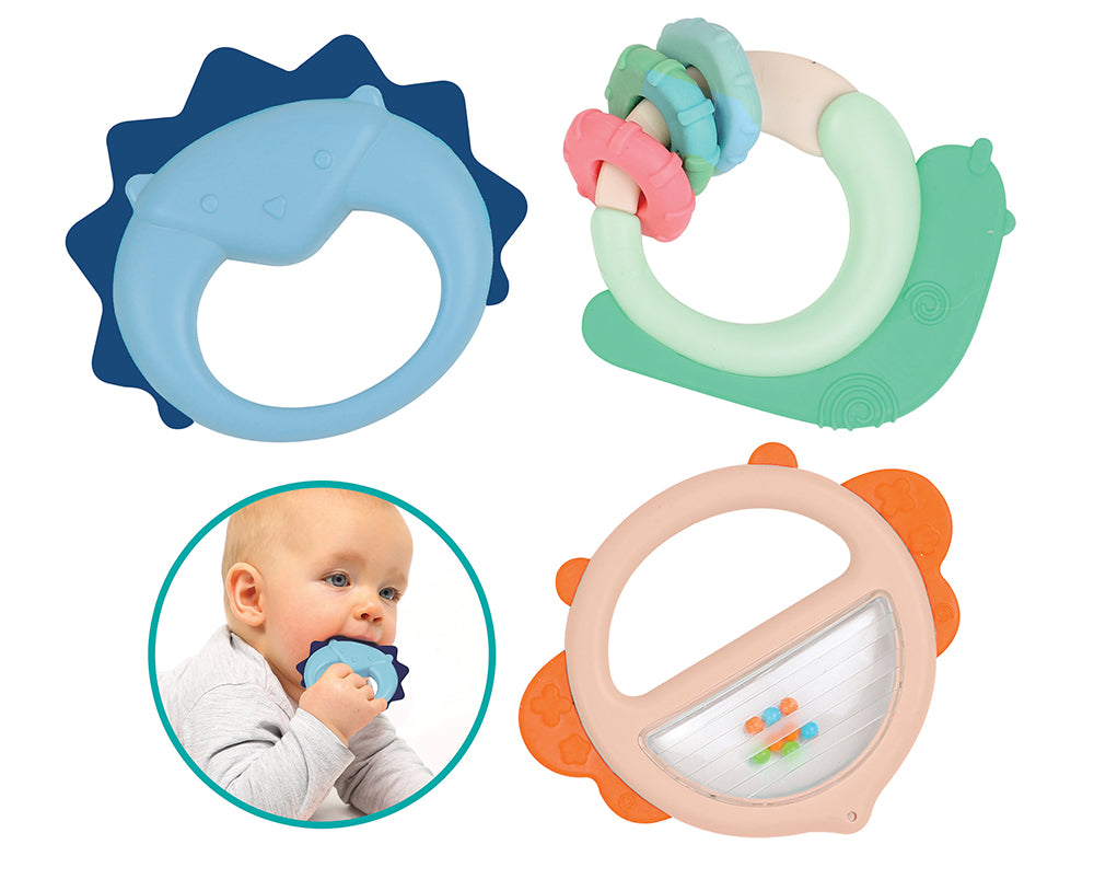 Set of 3 Rattles/Teether