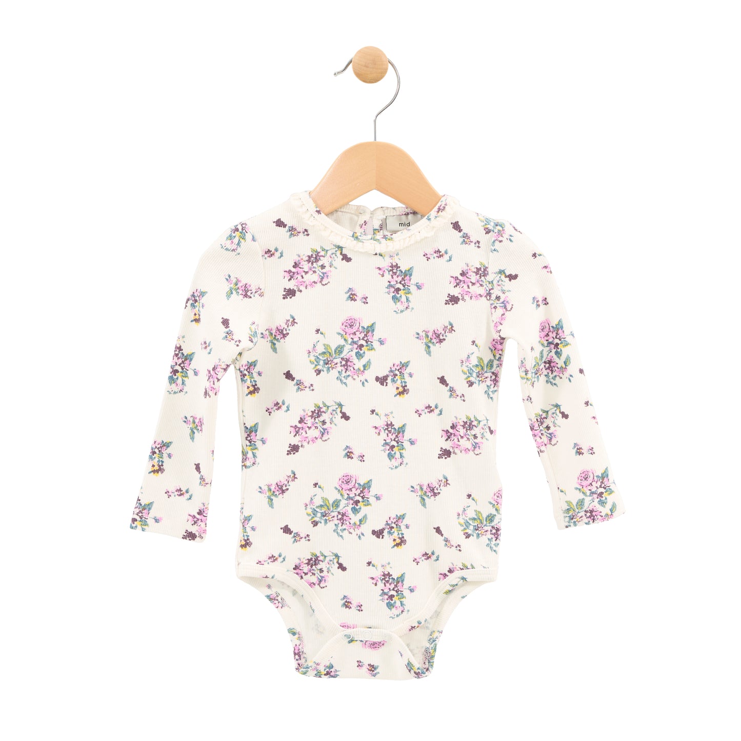 Long Sleeve Purple Floral Bodysuit