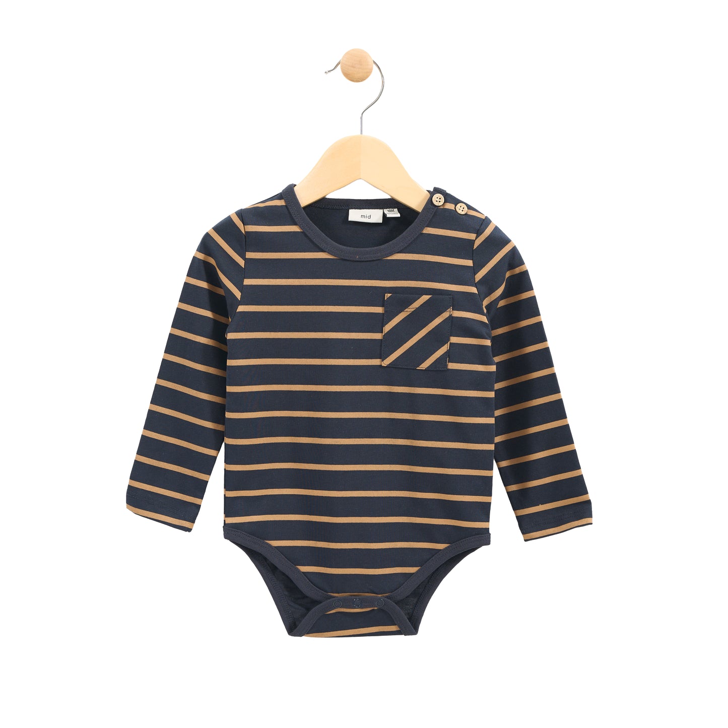 Navy/Caramel Stripe Mix Bodysuit