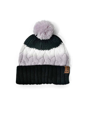 Lavender Chunky Pom Beanie