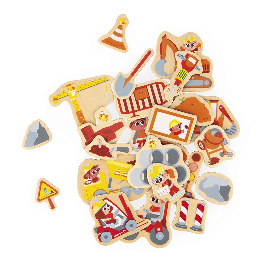 24-piece construction magnets