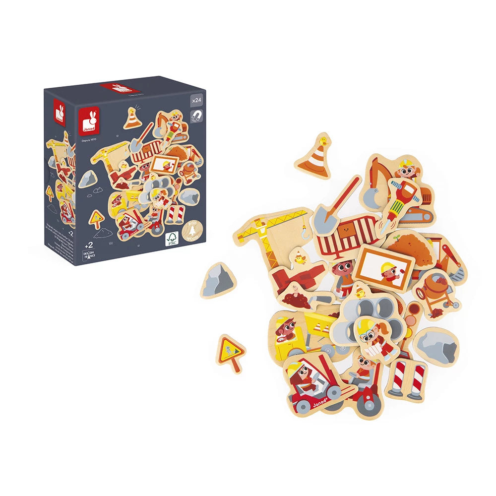 24-piece construction magnets