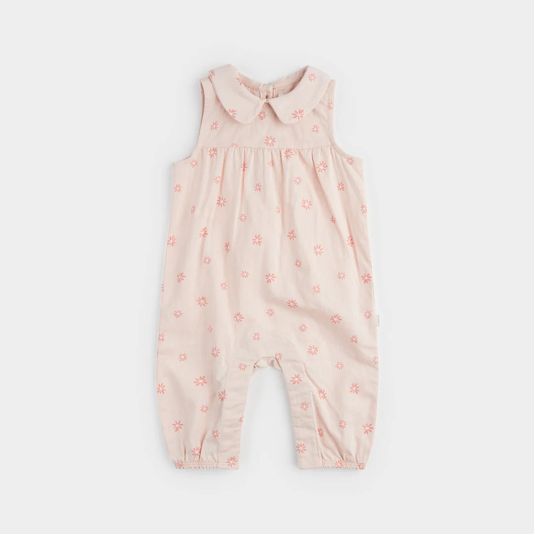 Flower Print Linen Jumpsuit