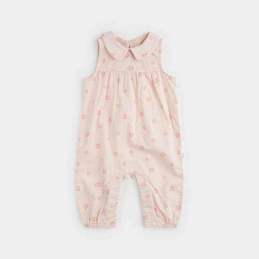 Flower Print Linen Jumpsuit