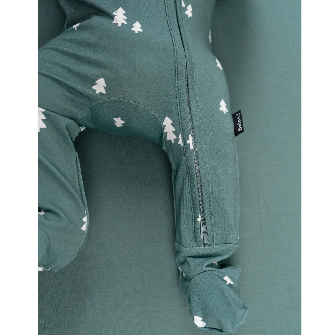 Tiny Trees Footed Zipper Sleeper