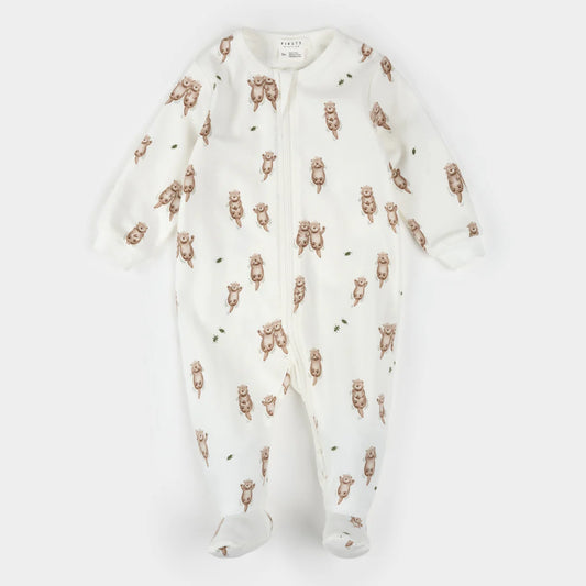 Otter Print on Off-White Sleeper