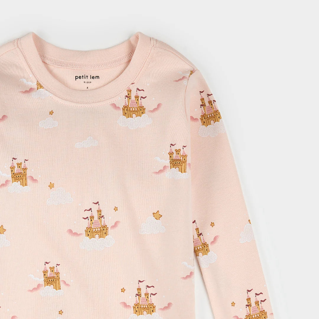 Magic Castle Print on Light Pink PJ Set