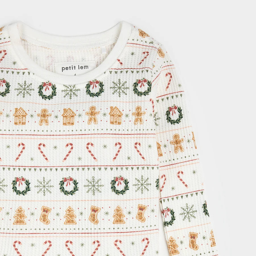 Holiday Treats Fair Isle Print on Thermal PJ Set