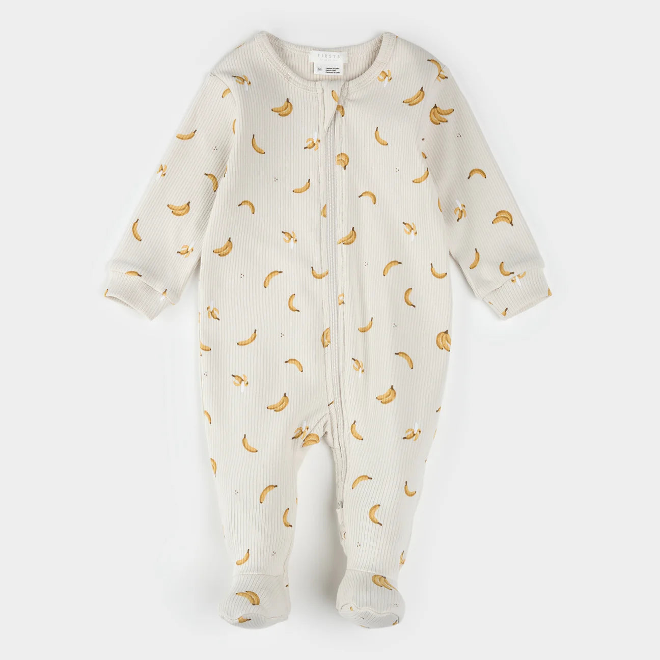 Banana Print on Ribbed Crème Sleeper