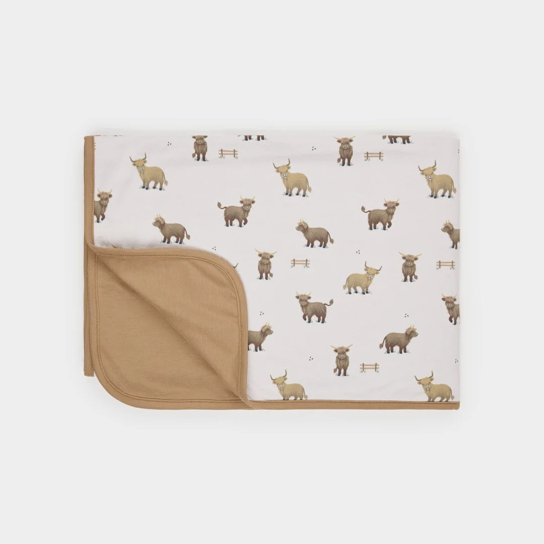 Highland Cow LunaKnit Jersey Blanket