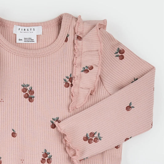 Little Apples Print on Flared Legging Set