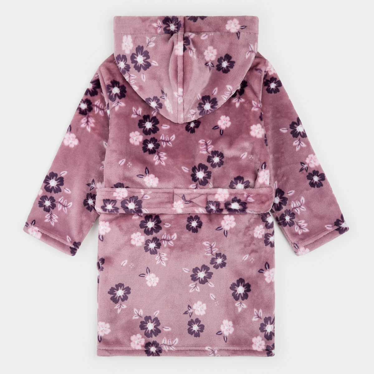 Floral Print on Twilight Plush Robe