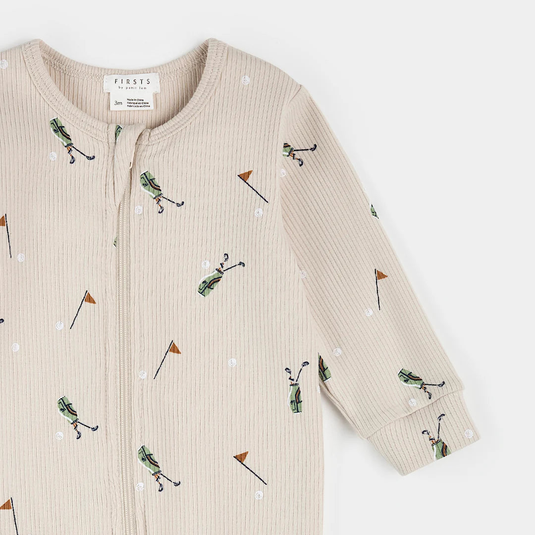 Golf Caddy Print on Sand Ribbed Sleeper