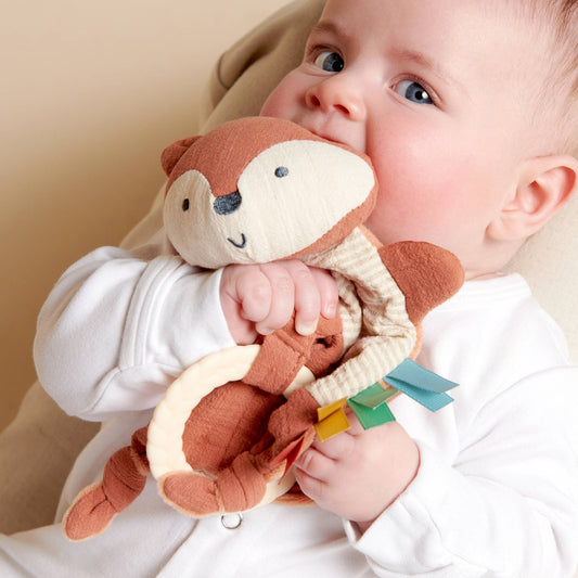 Bitzy Crinkle™ Sensory Toy With Teether: Fox
