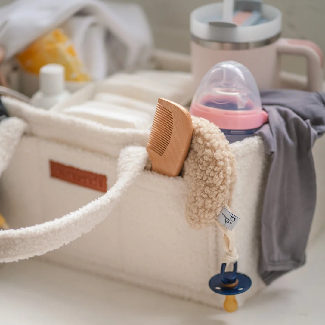 Taupe Teddy Diaper Caddy