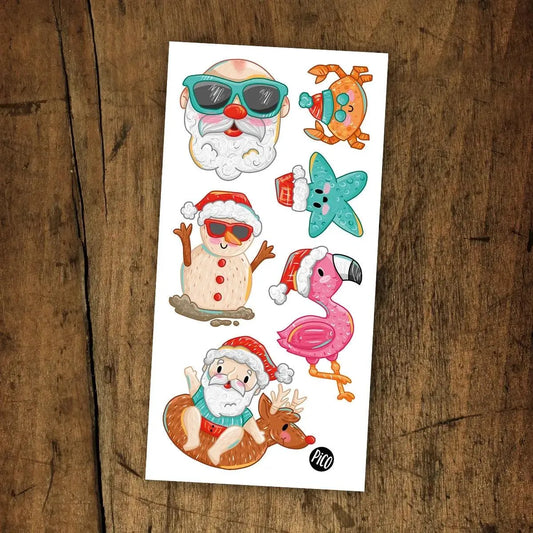 Santa at the Beach Tattoos