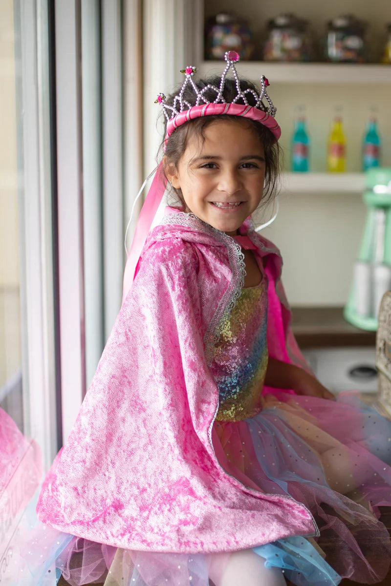 Diamond Sparkle Cape Dark Pink (3-4)