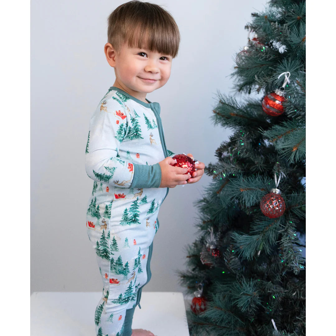 Sleigh Ride Footless Zipper Sleepers