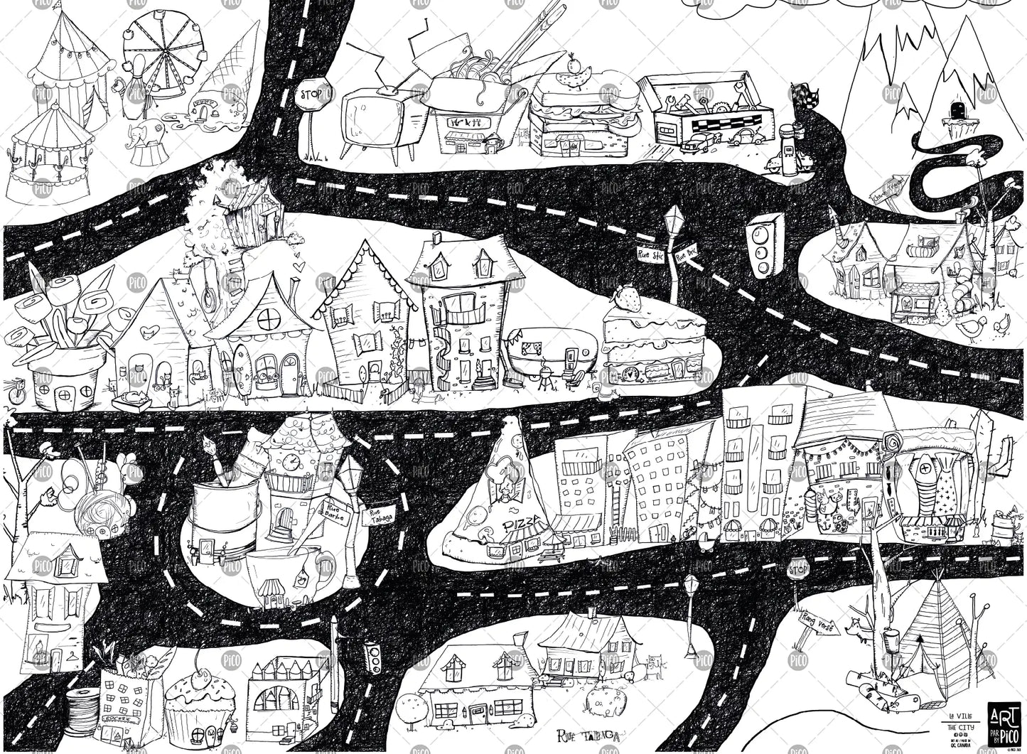 Giant Colouring page - The City