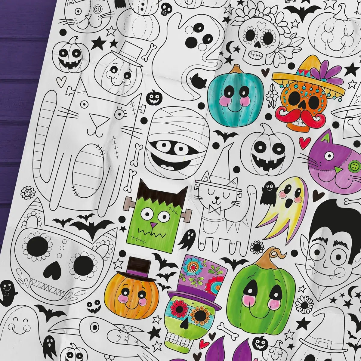 Giant Colouring page - Halloween