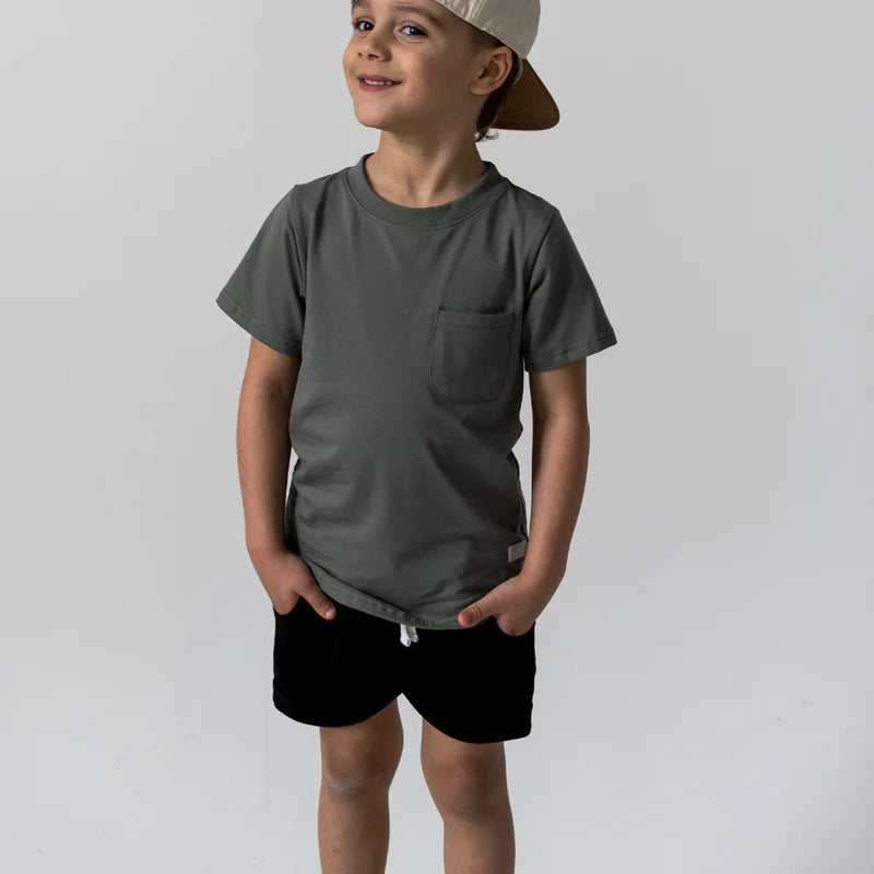 Black Essential Harem Shorts