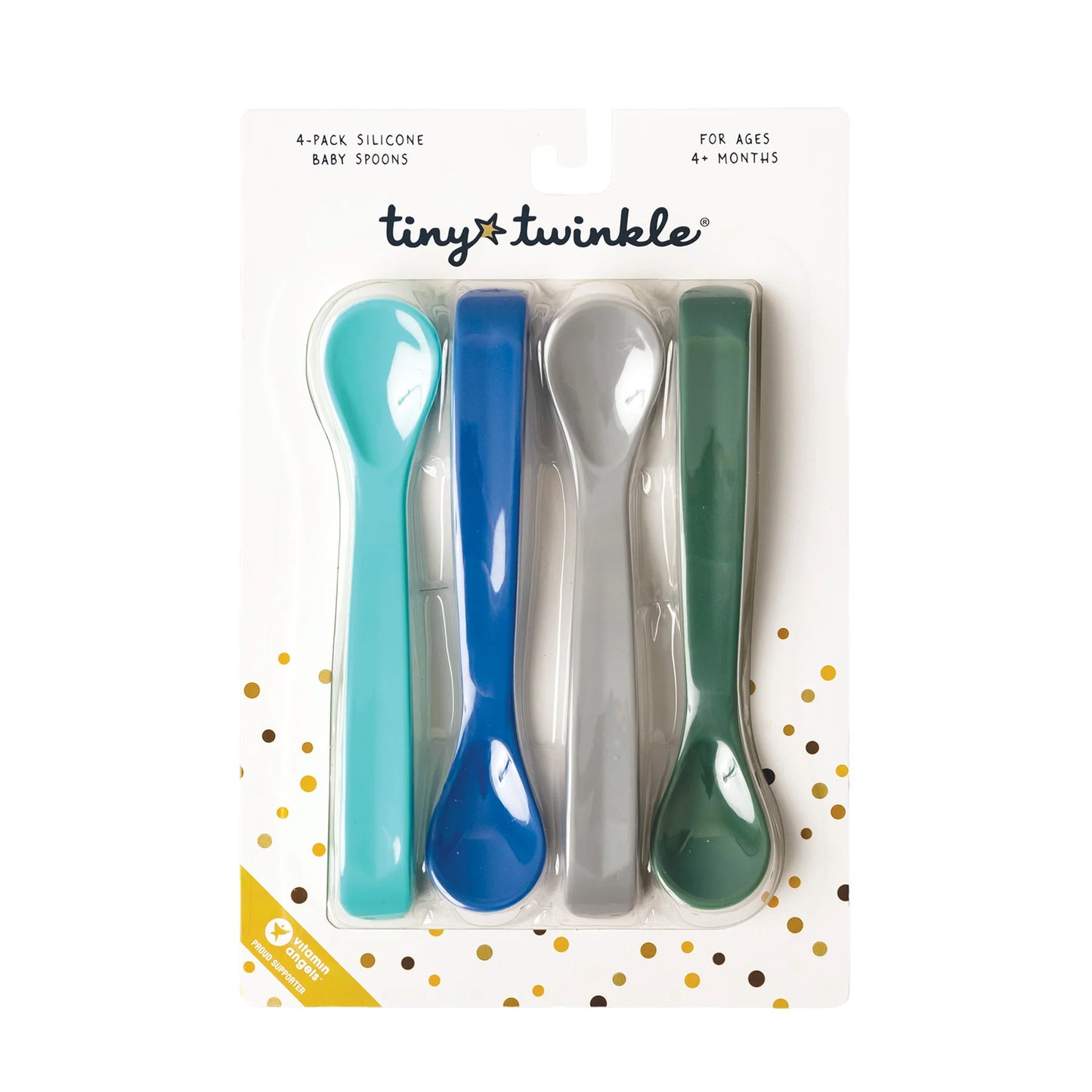 Silicone Spoon 4PK - Green Grey Blue