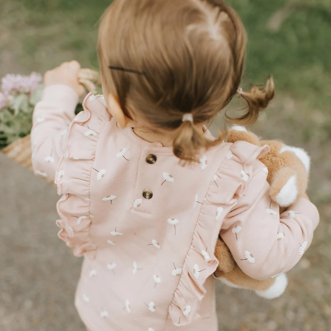 Daisy Print on Rose Outfit Set