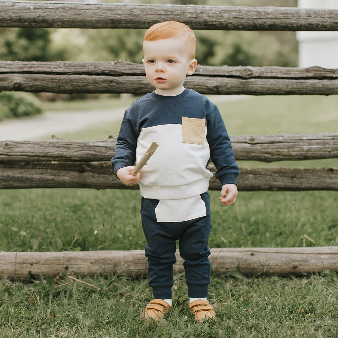Colour Block Dress Blue Outfit Set