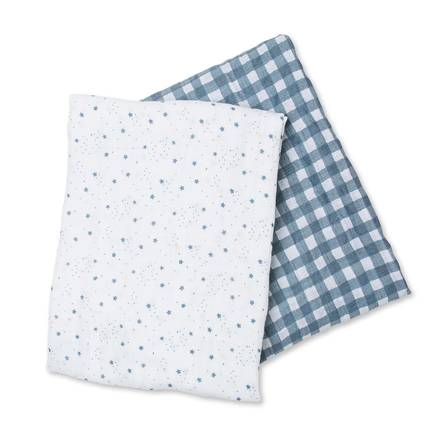2 Pack Swaddles - Stars + Gingham