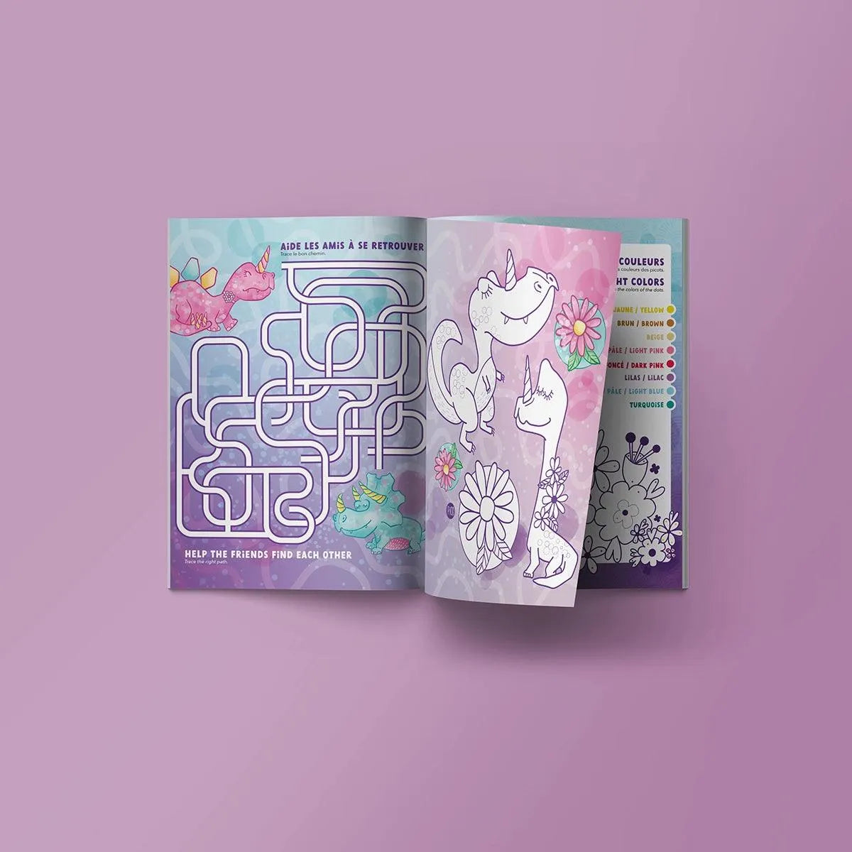 Coloring book with games -The Unicorns