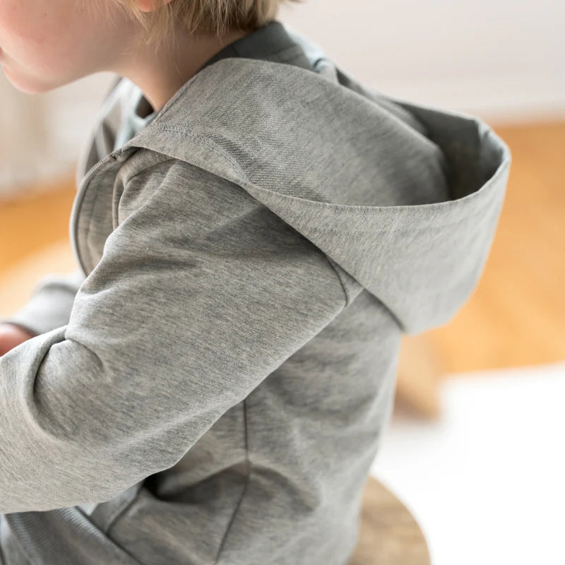 Heather Grey Zip Up Hoodie
