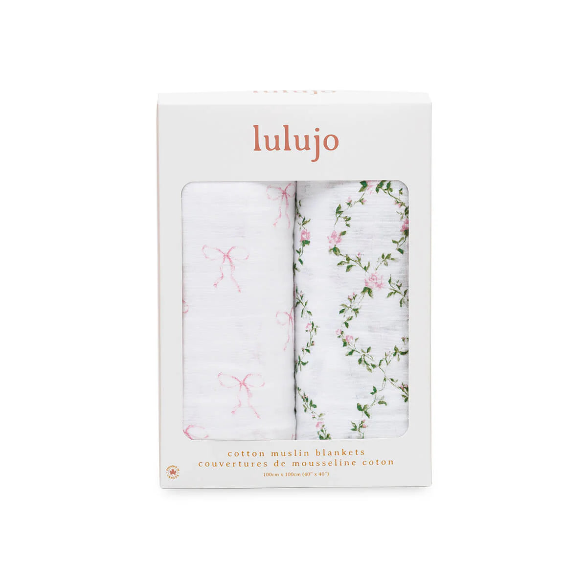 2 Pack Swaddles - Bows + Rose Trellis