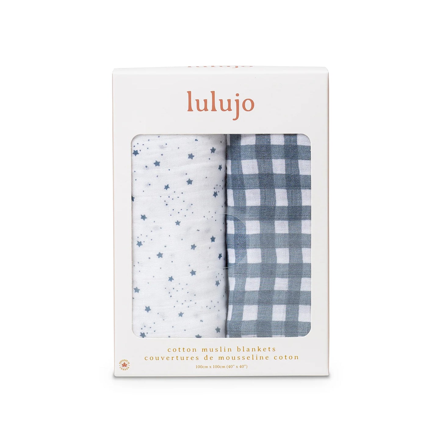 2 Pack Swaddles - Stars + Gingham