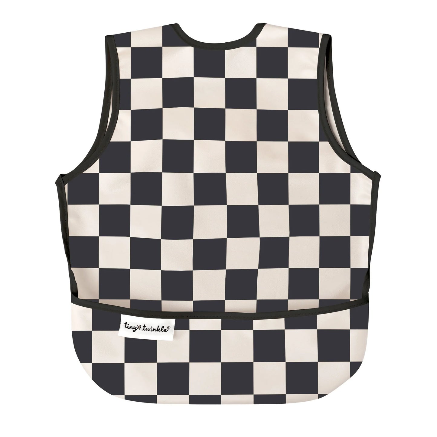 Apron Bib - Black Checkers (6-24 Months)