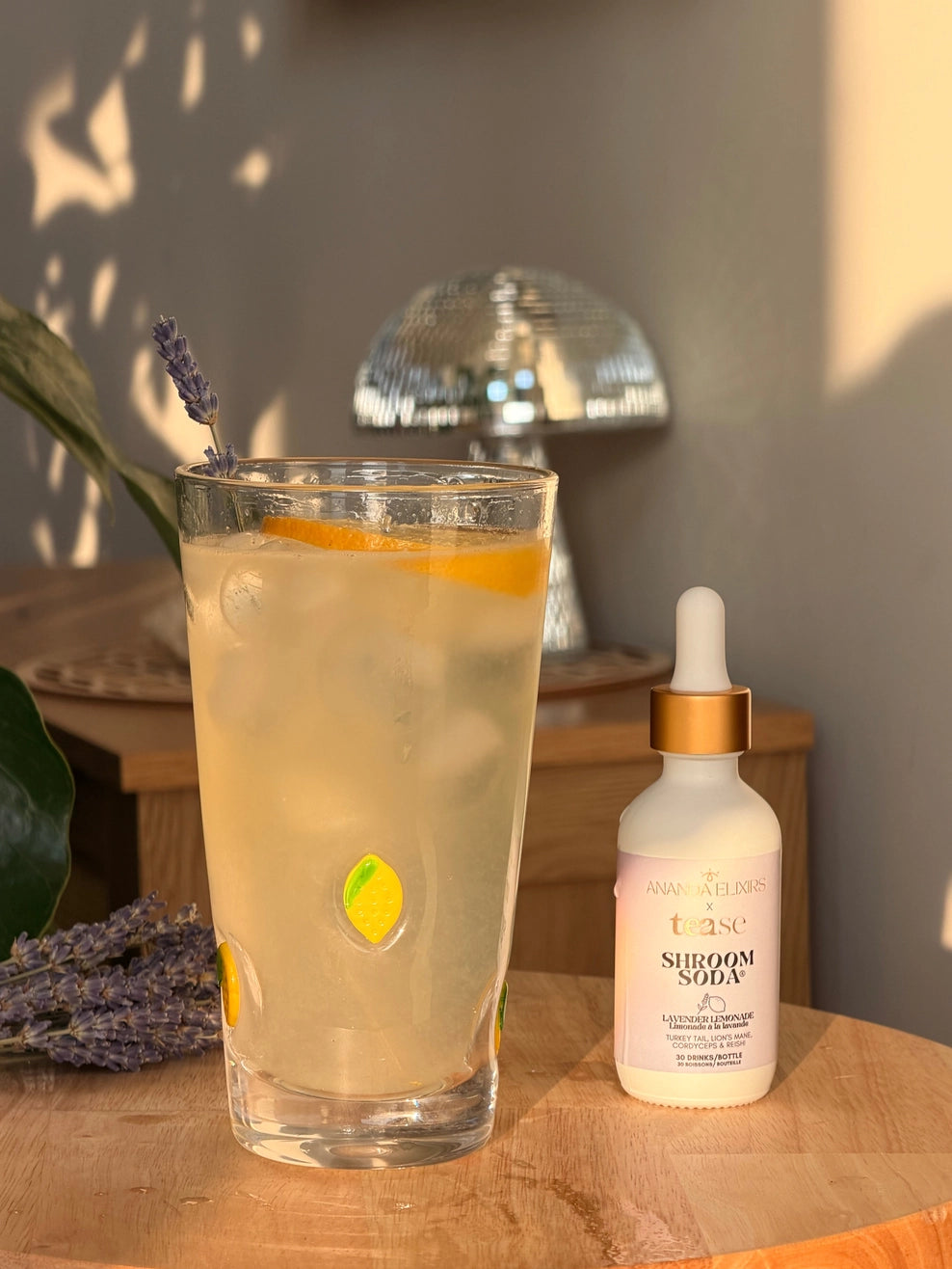 Lemon Lavender Shroom Soda