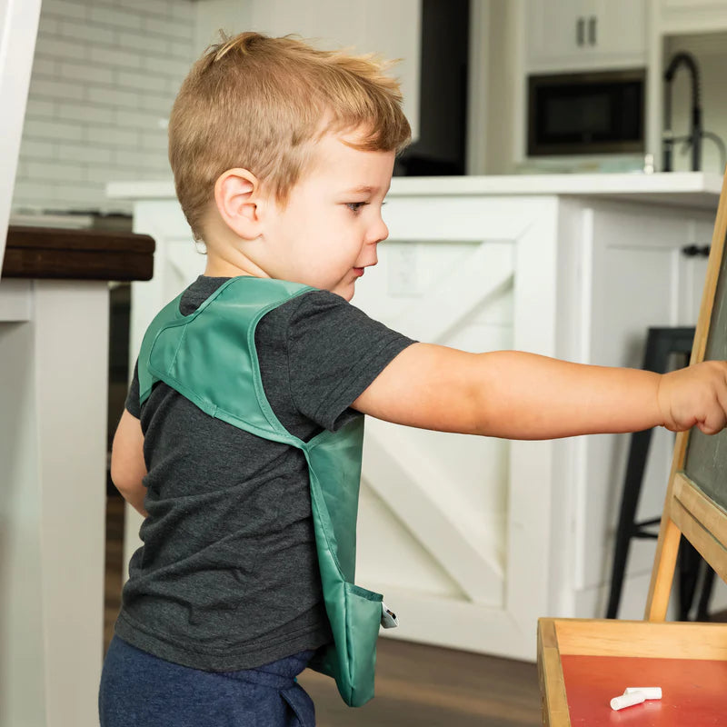 Apron Bib 2 Pack - Slate & Olive (6-24 Months)