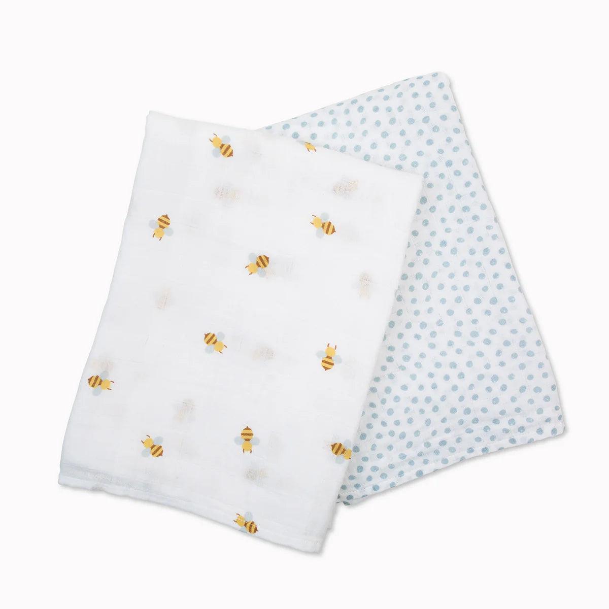 2 Pack Swaddles - Bees & Blue Dots