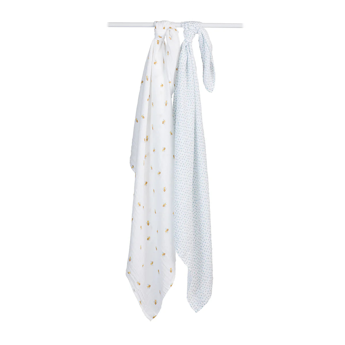 2 Pack Swaddles - Bees & Blue Dots