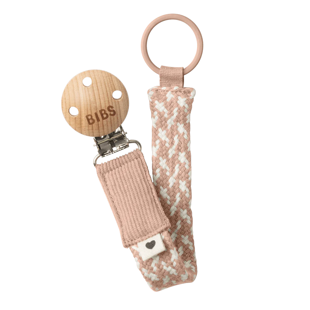 Pacifier Clip - Blush/Ivory
