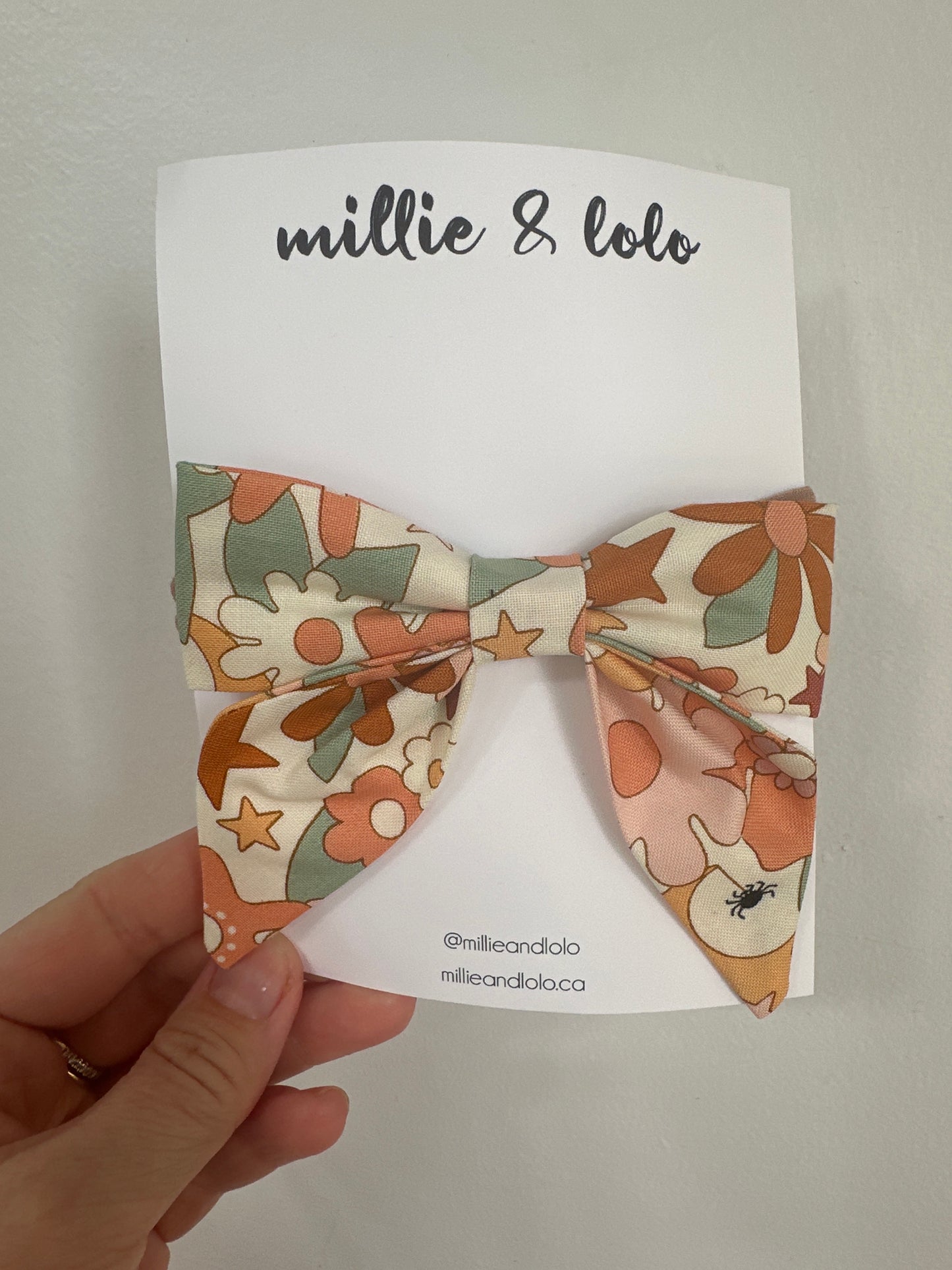 Floral with Spiders Adeline Bow